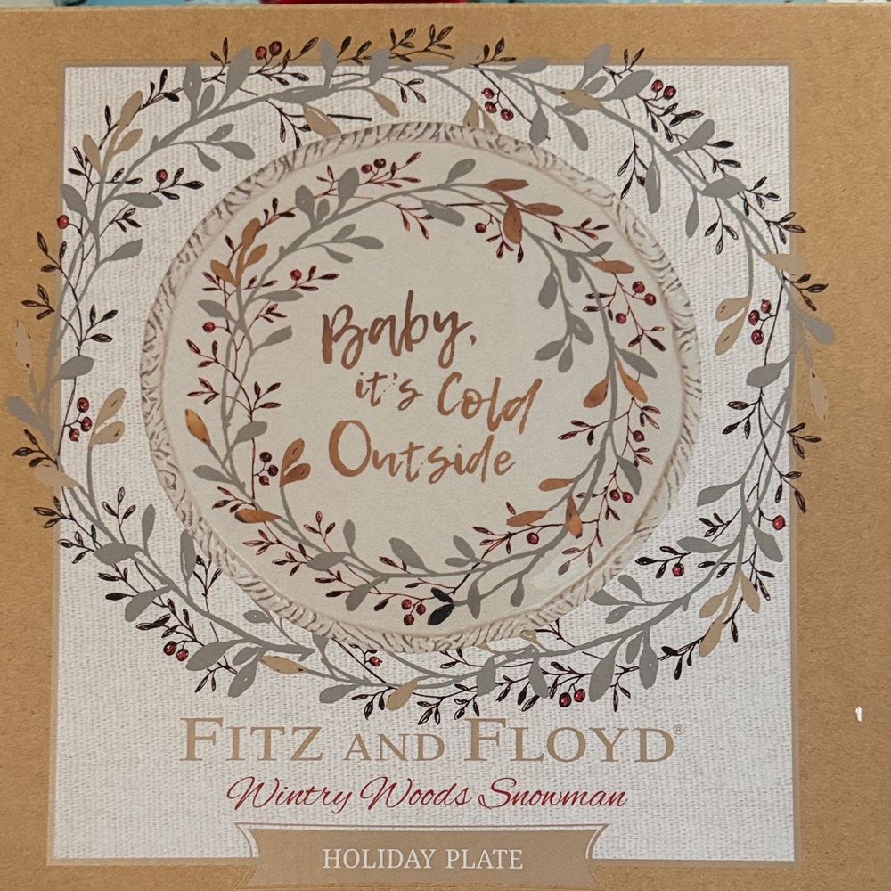 Fitz and Floyd Holiday Plate - Baby It's Cold Outside